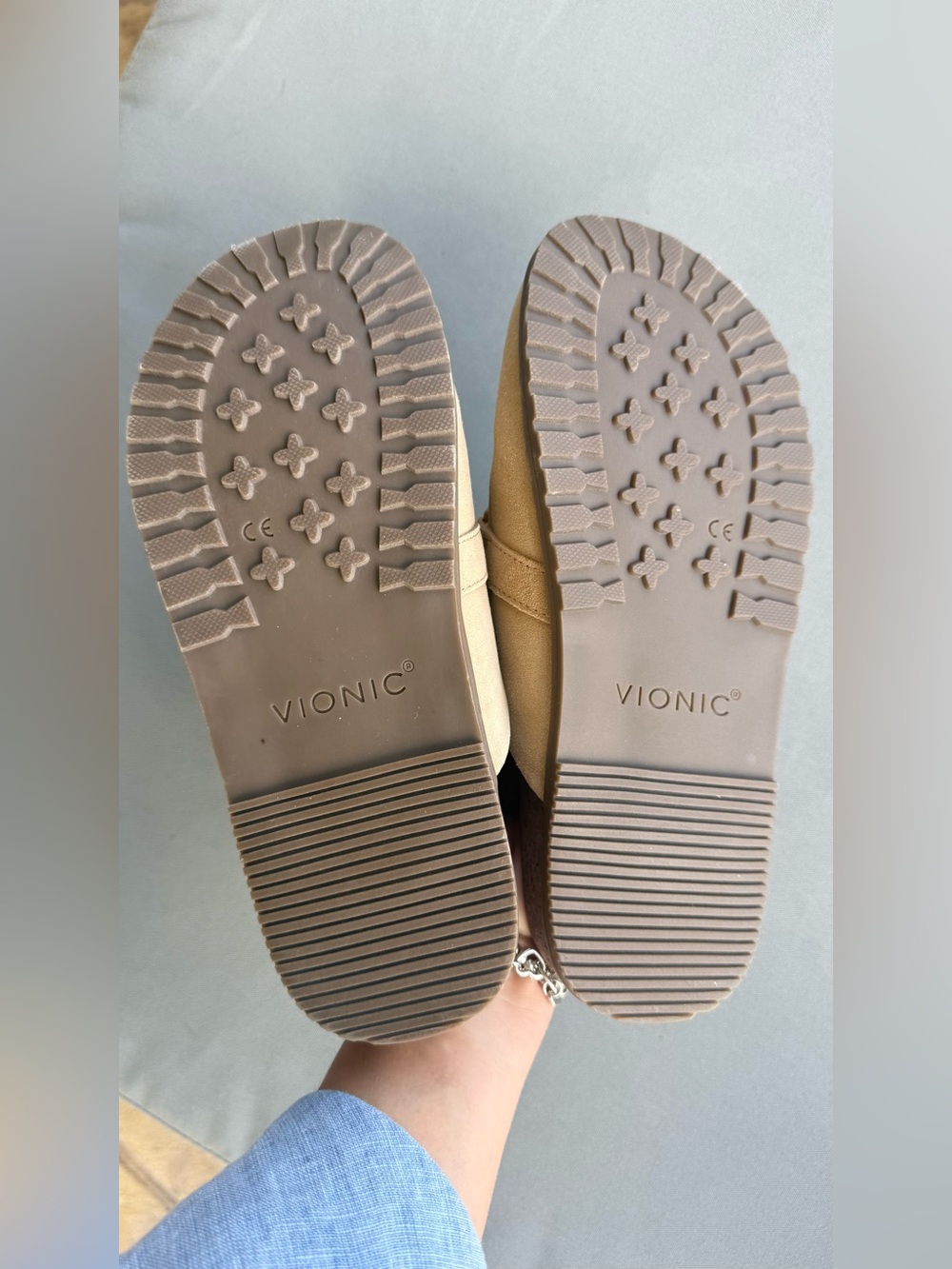 Vionic Georgie Chain Mule Loafers Beige Suede Comfort Slip On Shoes US 6 New - Picture 5 of 6